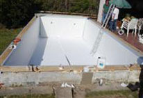 neue Folie f&uuml;r den Pool